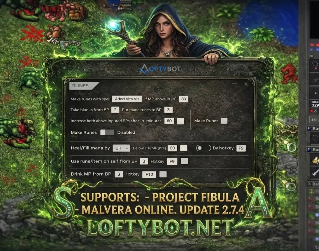 tibia bot loftybot update fibula malvera